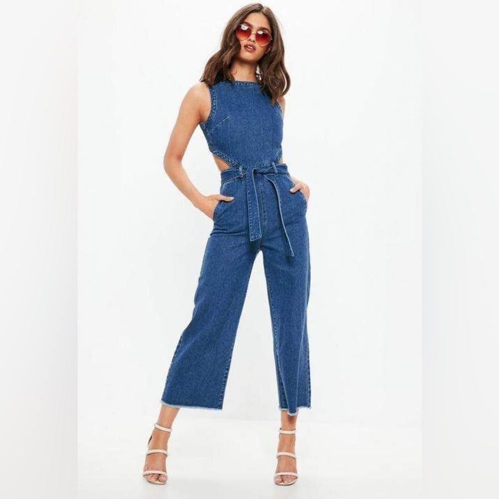 Missguided Denim Jumpsuit